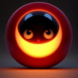 Shiny Orange Glass Button Icon