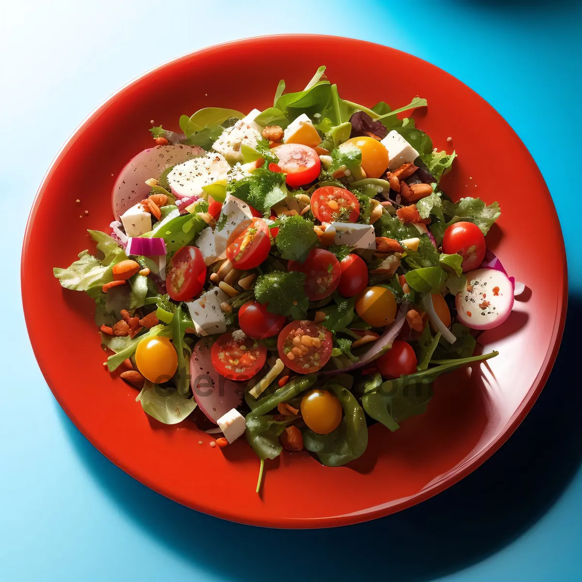Picture of Fresh Salad with Cherry Tomatoes and Chickpeas
