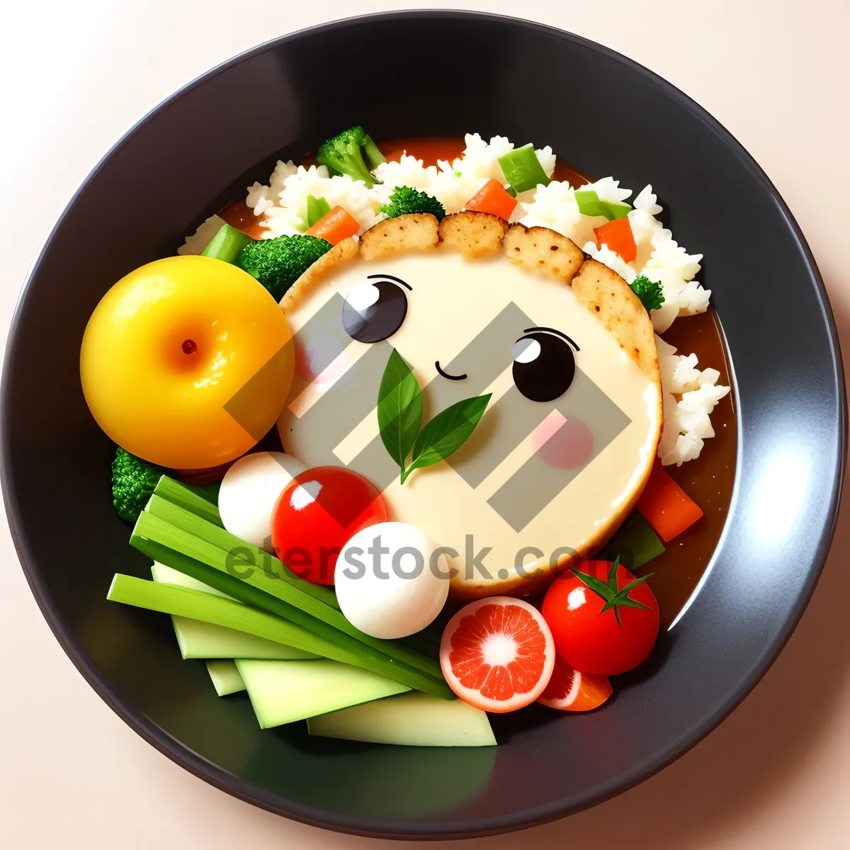 Picture of Fresh and Healthy Vegetable Salad Plate