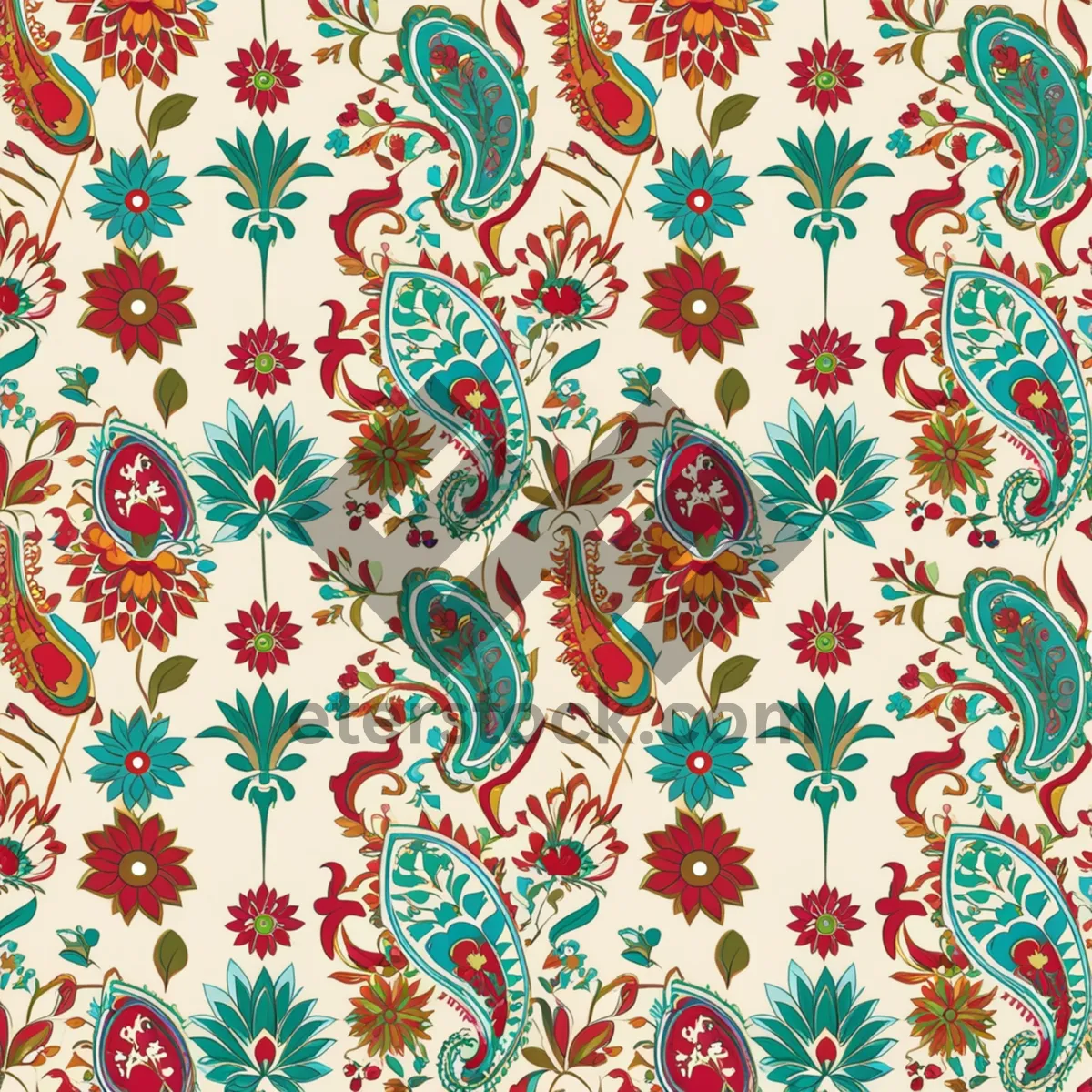 Picture of Floral Pattern Design in Vintage Style