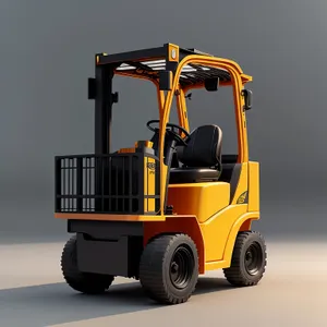Yellow Heavy Duty Forklift with Cargo Bucket