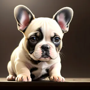 Captivating Studio Portrait of an Adorable Bulldog Puppy