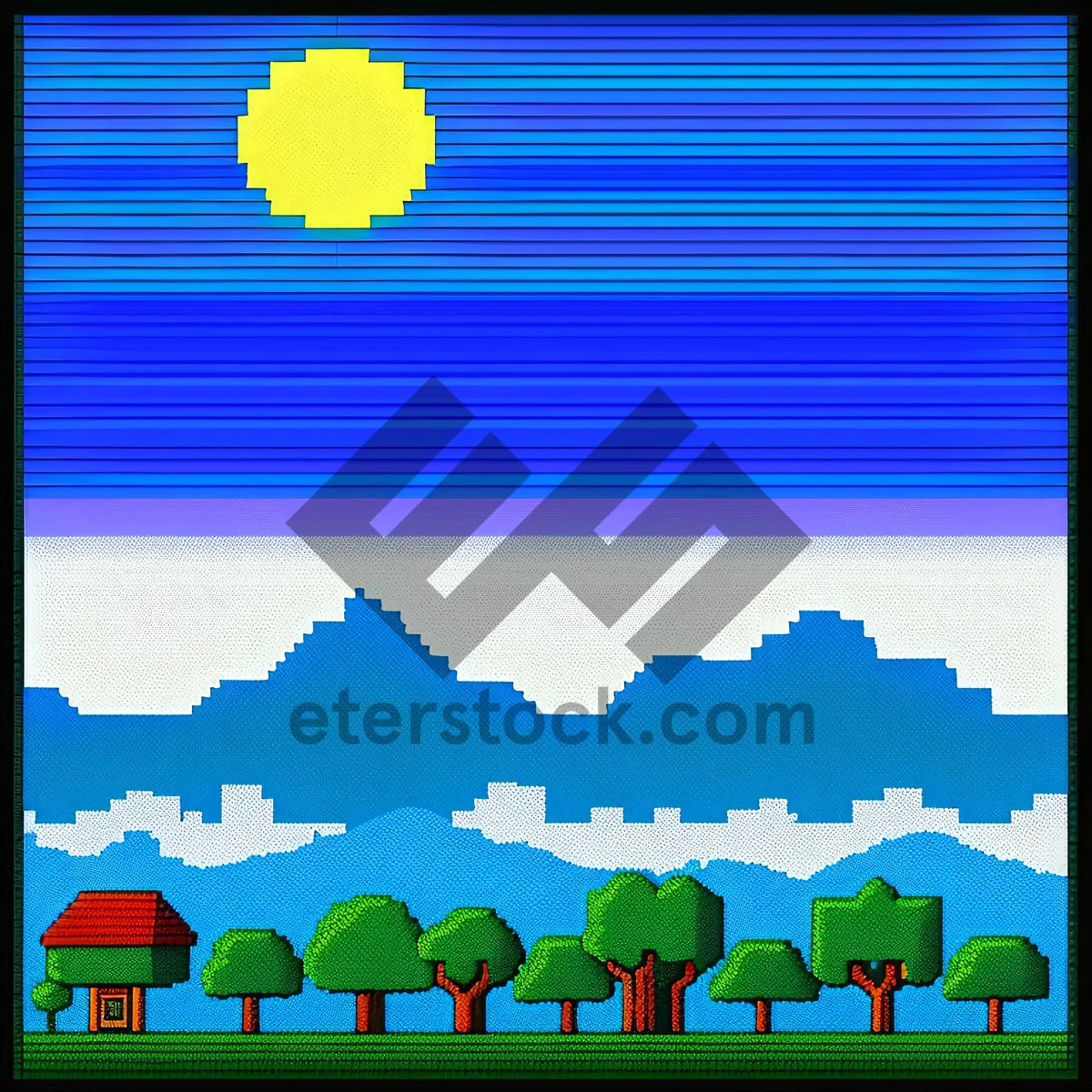 Picture of World Map Flag Design: Geographical Display with Global Symbol