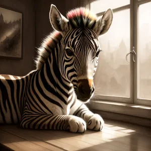 Striped Equine Majesty in Grasslands