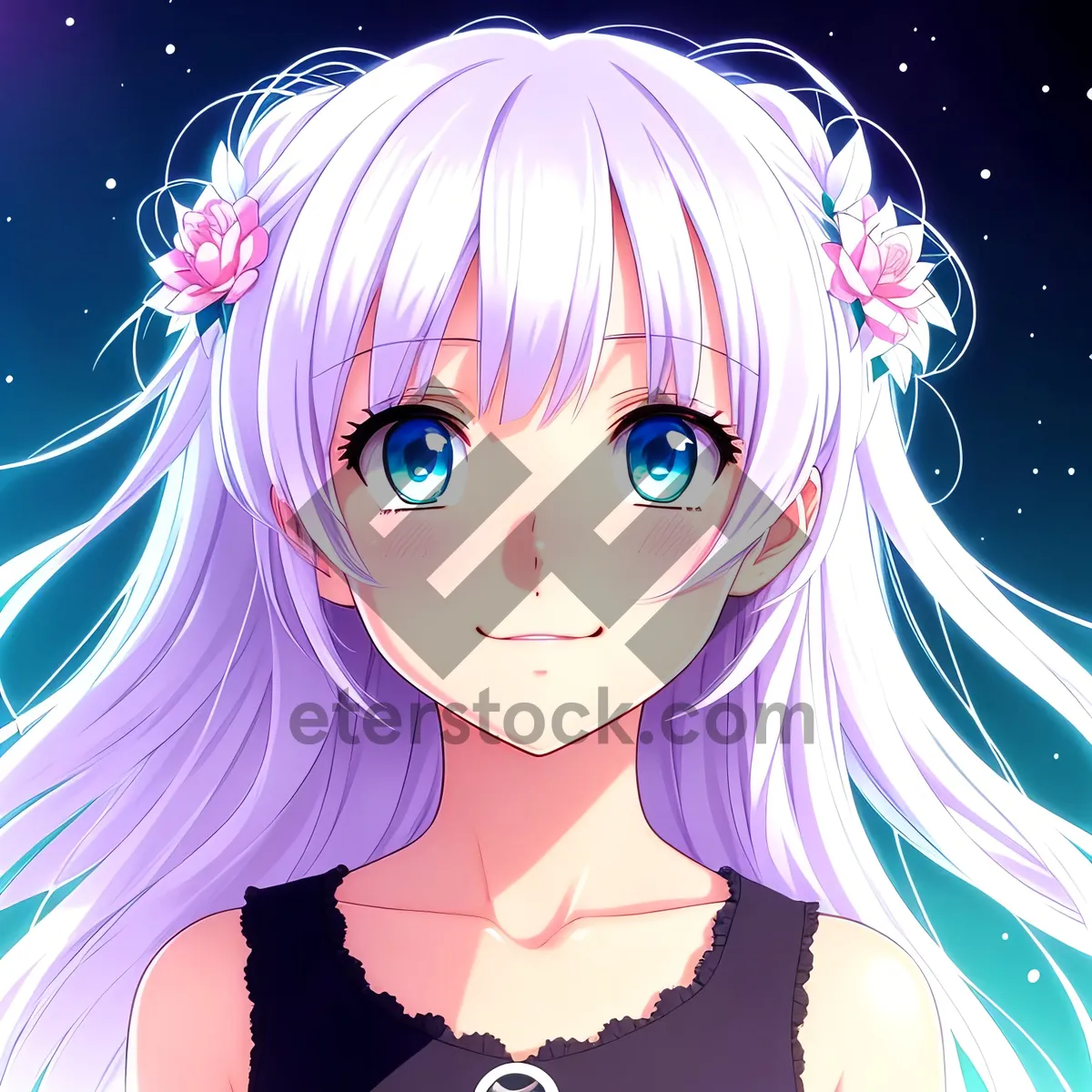 Picture of Cartoon Amulet: Cute Fashion Model for Fun Child Art