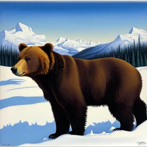 Majestic Arctic Brown Bear Roaming Wild