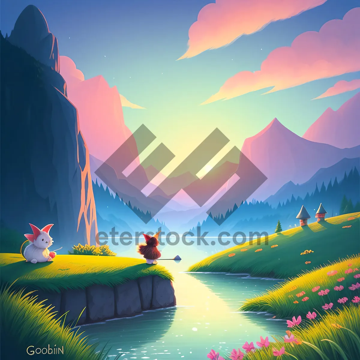 Picture of Serene Sunset over the Glowing Sea