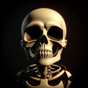 Macabre Skull Sculpture - Captivating Pirate Skeleton Art