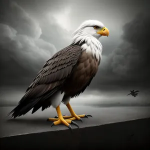 Bald Eagle soaring majestically through the sky