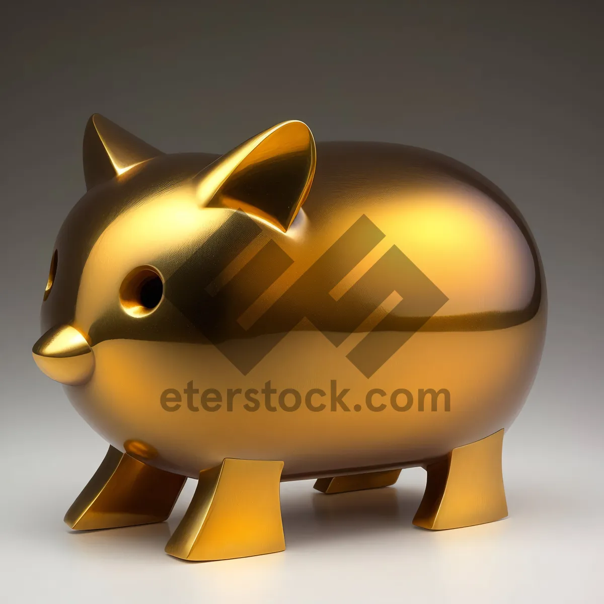 Picture of Rich Piggy Bank Holding Pink Dollars