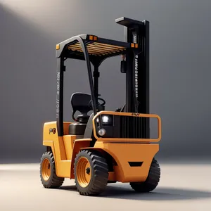 Yellow Forklift Truck: Heavy Industrial Vehicle for Efficient Cargo Transportation.