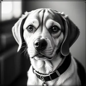 Cute Beagle Puppy with Brown Coat on Leash