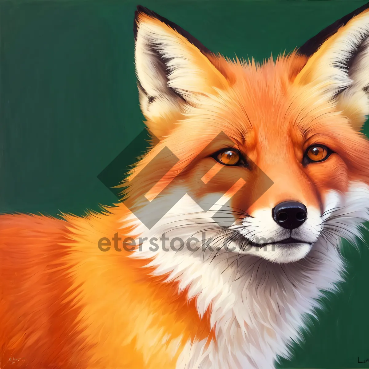 Picture of Foxy Feline Staring with Cute Whiskers