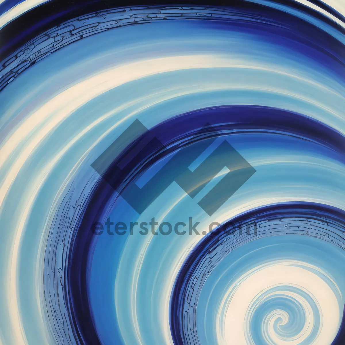 Picture of Abstract Digital Wave Art in Dynamic Motion