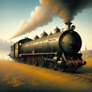 Vintage Steam Locomotive Powering Through Industrial Track