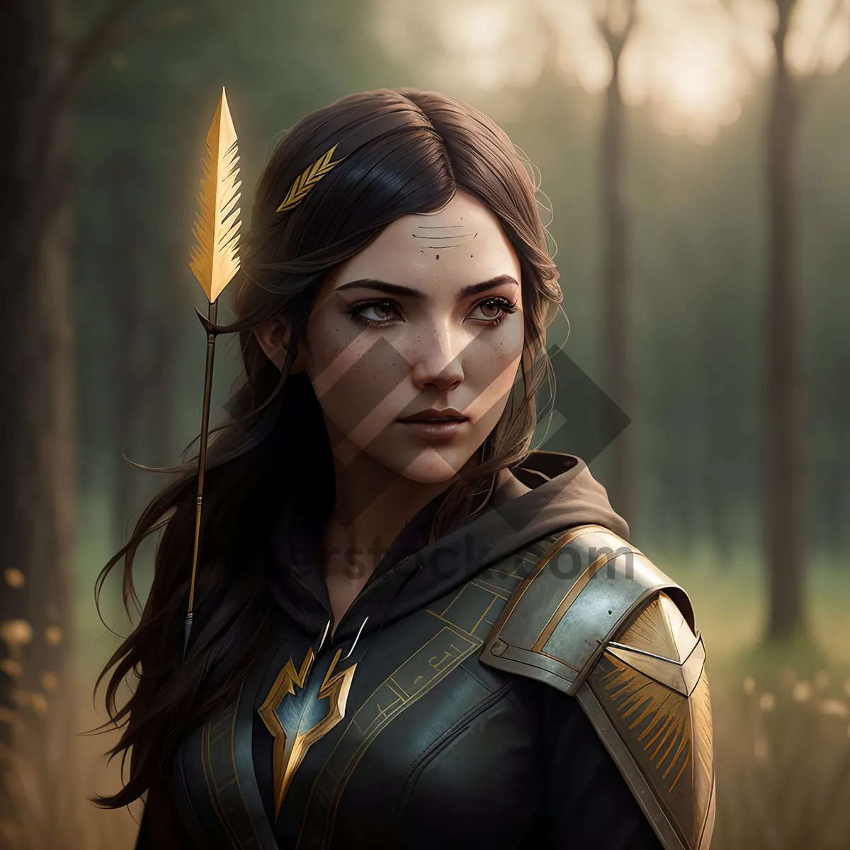 Picture of Happy Portrait of an Attractive Smiling Princess