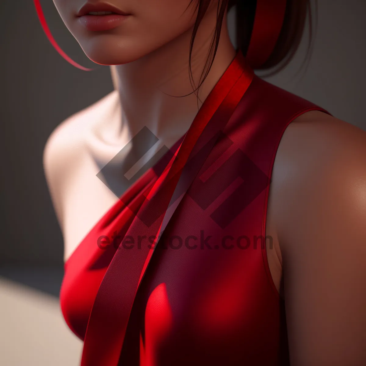 Picture of Smiling Brunette Beauty in Fashion Studio Pose