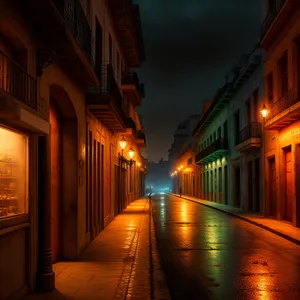 Enchanting Nighttime Treasures in Historic Urban Alley