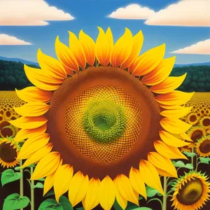Sunny Sunflowers Blooming in Vibrant Meadow