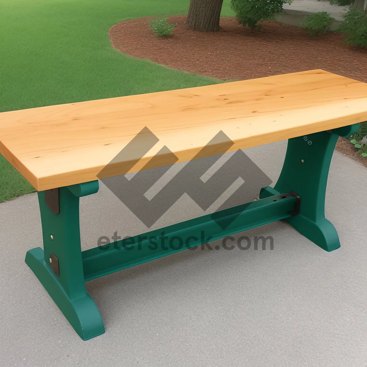 Picture of Wooden Gymnastics Stool with Tabletop Bench Clamp