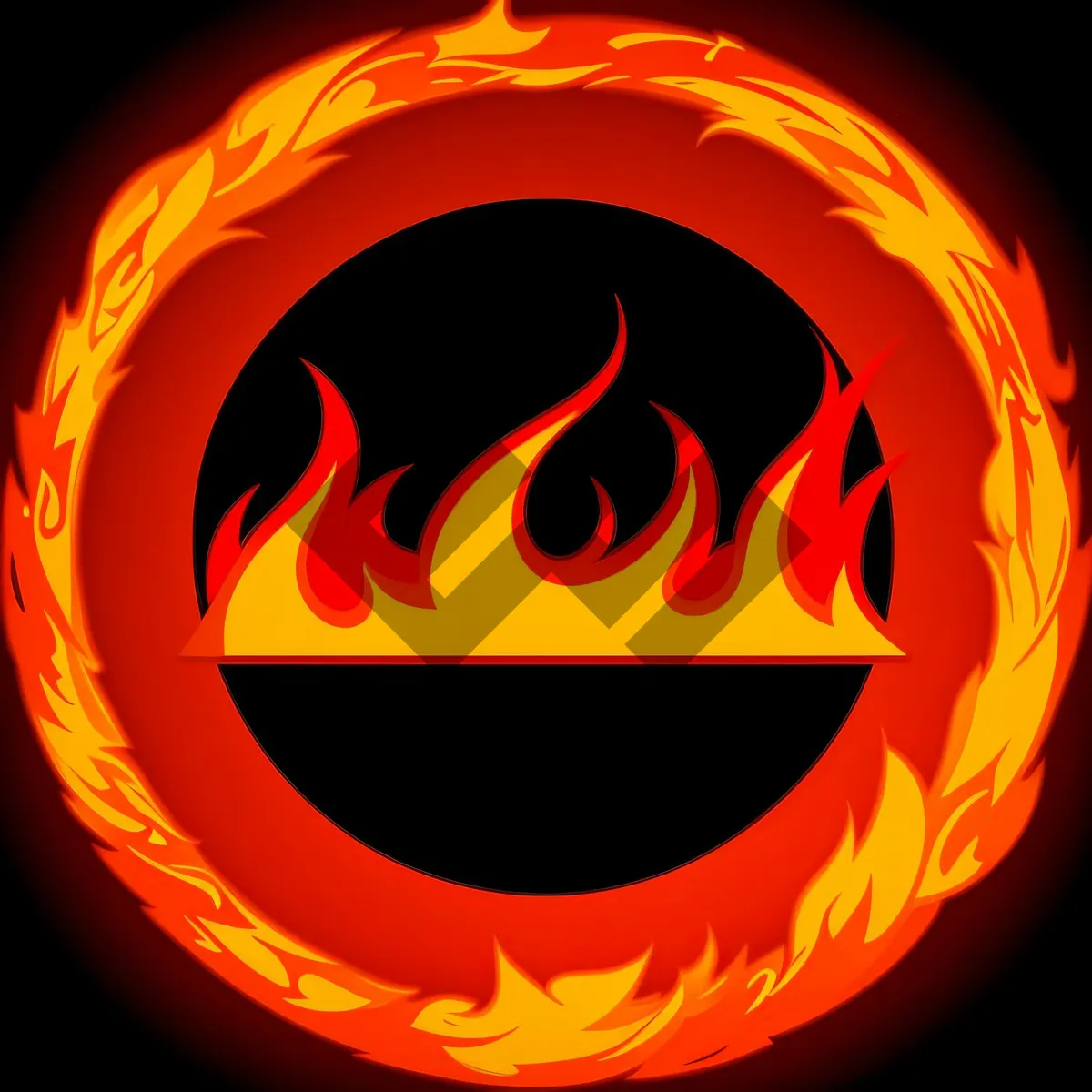 Picture of Blazing Pumpkin Heat Icon: Orange Symbol of Design and Light