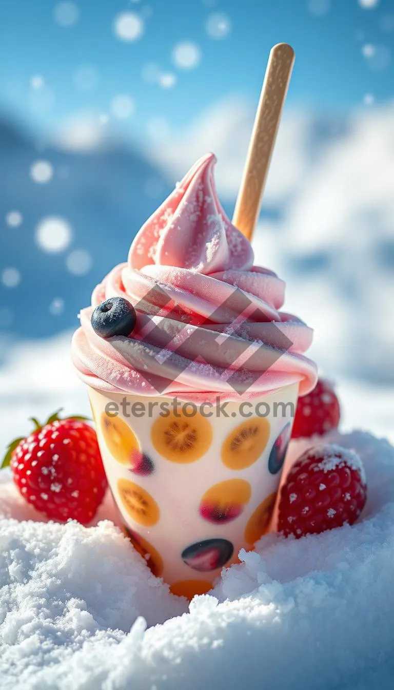 Picture of Fresh Strawberry Yogurt Parfait with Berries and Granola