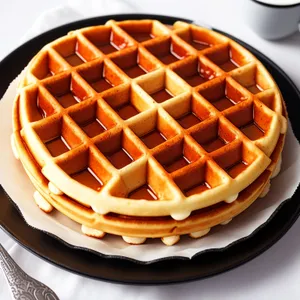 Dreamy Chocolate Waffle Delight on Trivet