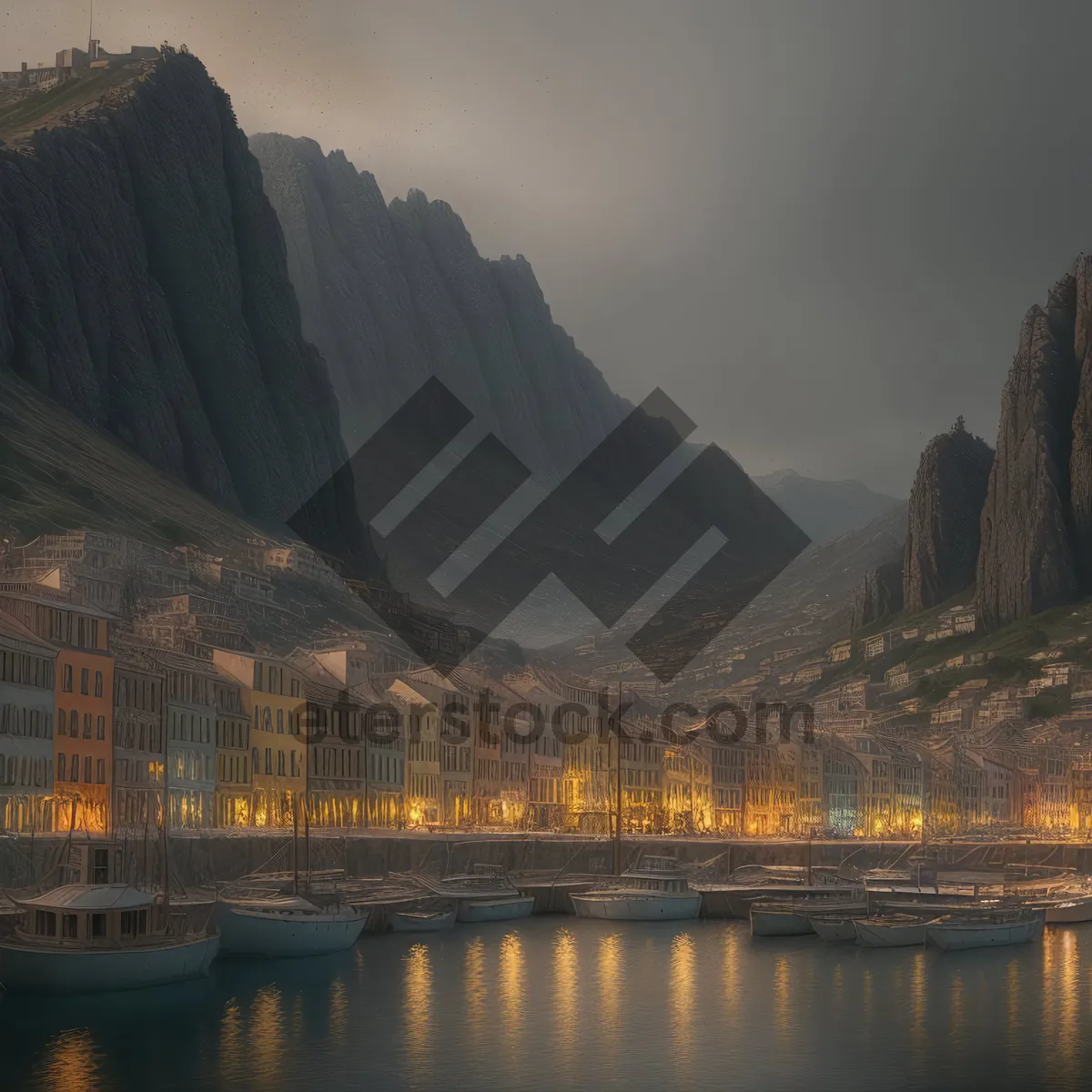 Picture of Majestic Steel Arch Bridge Over Scenic River