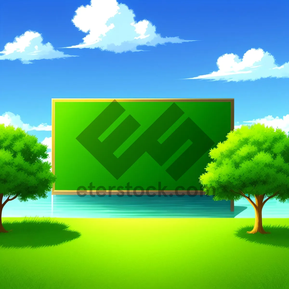 Picture of Idyllic Oak Landscape Under Sunny Sky