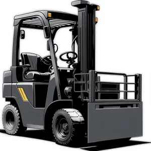 Heavy Duty Forklift in Industrial Warehouse