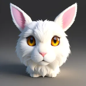 Fluffy Bunny with Cute White Ears