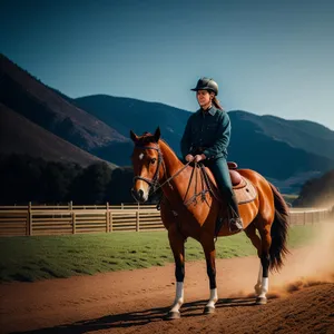 Rustic Horseback Riding on a Farm
