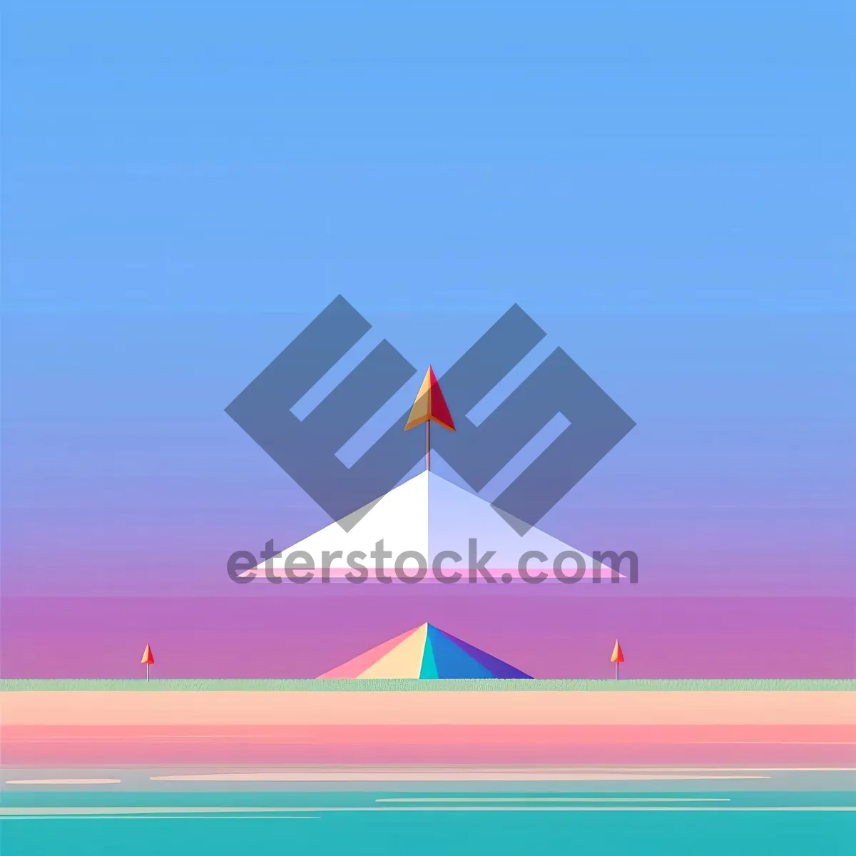 Picture of Cityscape Flag on Pyramid Canvas Cover