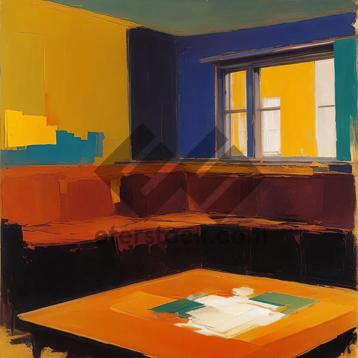 Picture of Modern luxury interior design with wood furniture and lamp