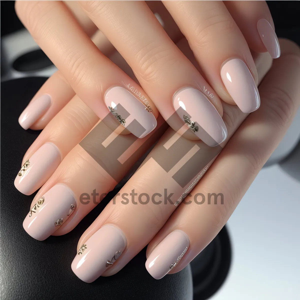 Picture of Close-up of a manicured hand with beautiful nails