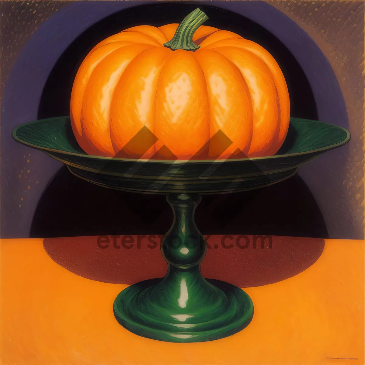 Picture of Vibrant Thanksgiving Pumpkin Lantern Decoration