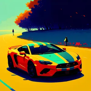 Speed Demon: Luxury Sports Car Racing on the Road