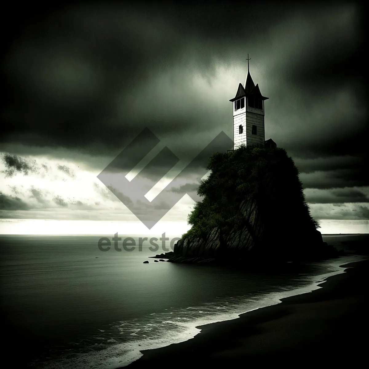 Picture of Coastal Beacon: Majestic Lighthouse Overlooking Ocean