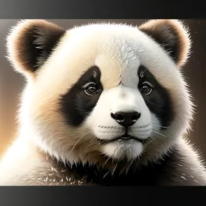 Adorable Giant Panda Bear with Lush Fur