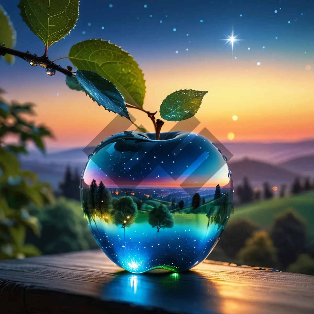 Picture of Glass holiday vase decoration globe ball