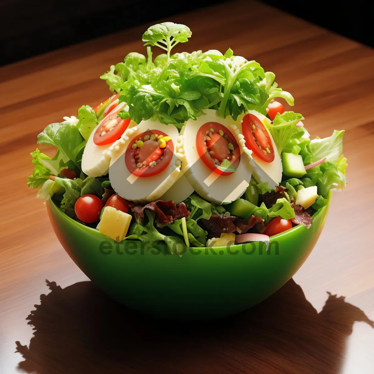 Picture of Fresh Gourmet Salad with Tomatoes and Cheese