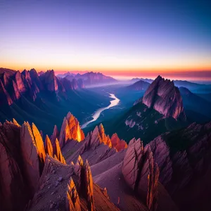 Majestic sunset over Grand Canyon's stunning landscape