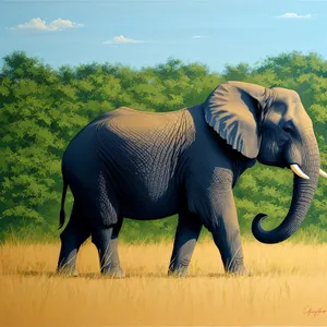 South Reserve's Majestic Ivory-Tusked Elephant in Safari