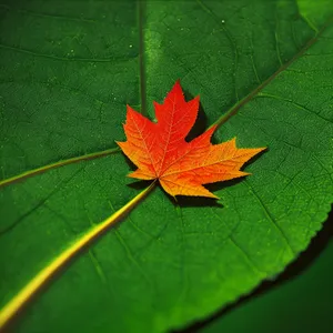 Vibrant Autumn Foliage: Maple Leaf in Fall