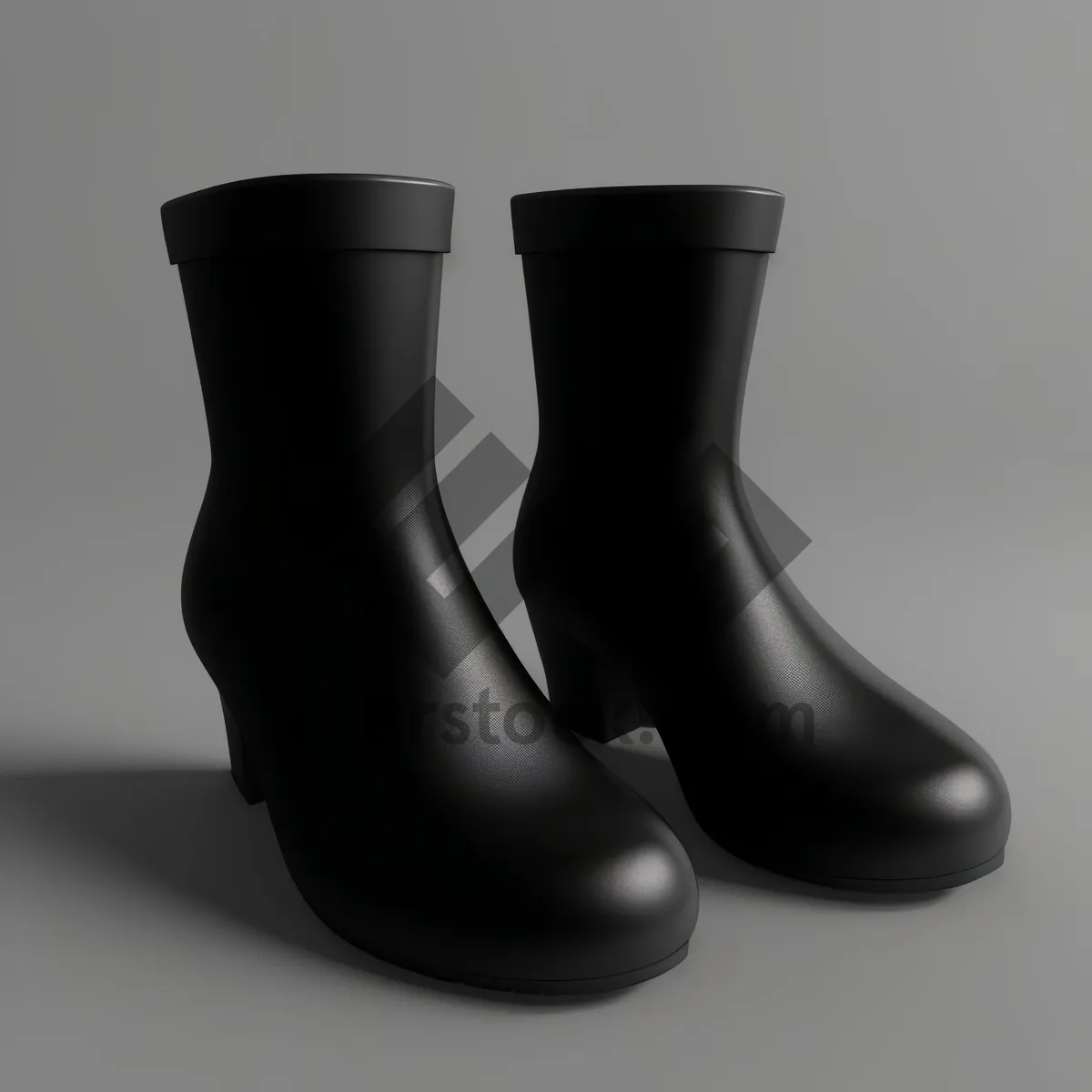 Picture of Black Leather Arctic Boots - Fashionable Footwear for Frigid Climates