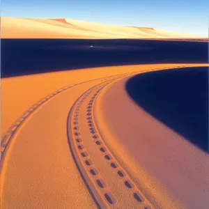 Soothing Sands: A Serene Sunset on a Desert Beach