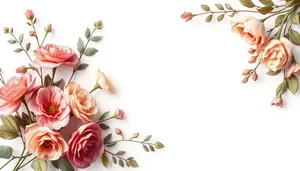 Floral Branch Silhouette Graphic Design Wallpaper