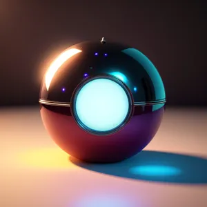 Modern Glass Button Set with Glowing Circle Icon.