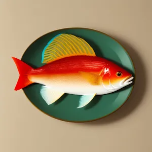 Tropical Goldfish Swimming in Aquarium