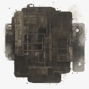 Electrical Circuit Breaker for Computer Technology Map Illustration